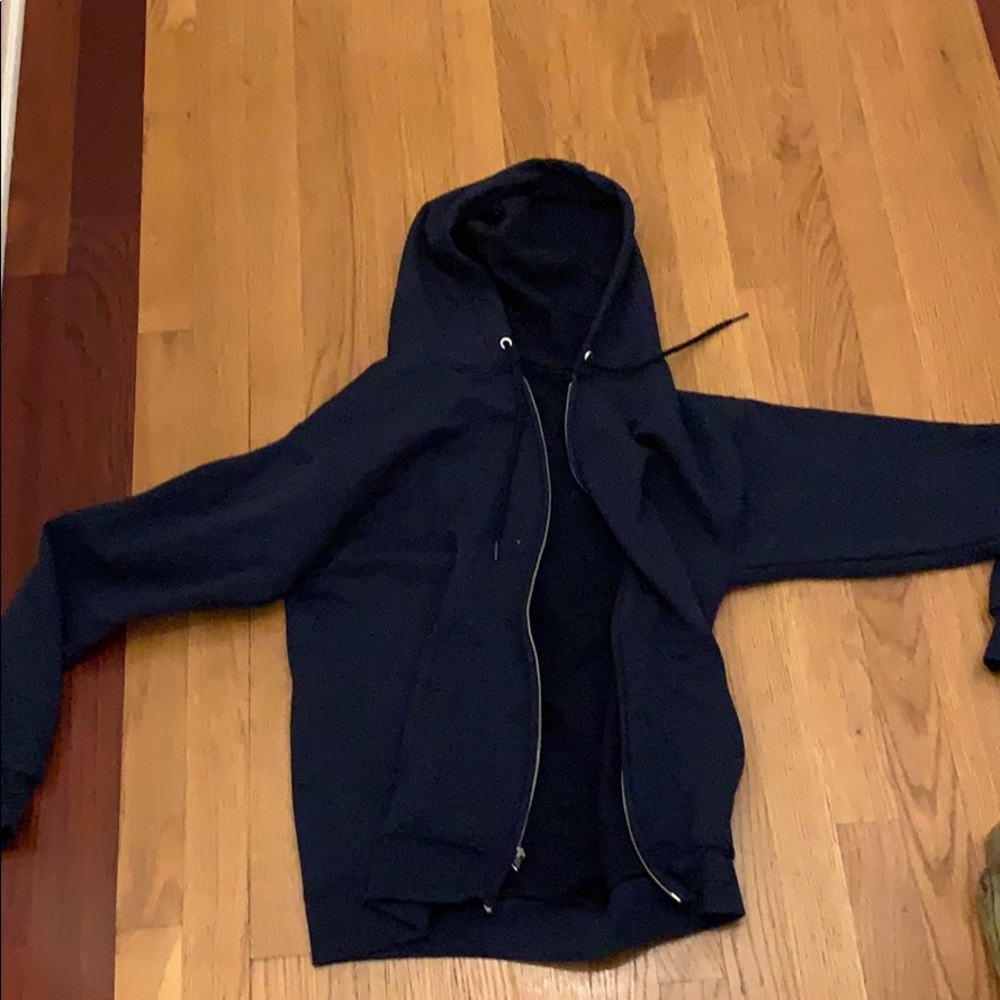 Navy blue Hanes zip up jacket